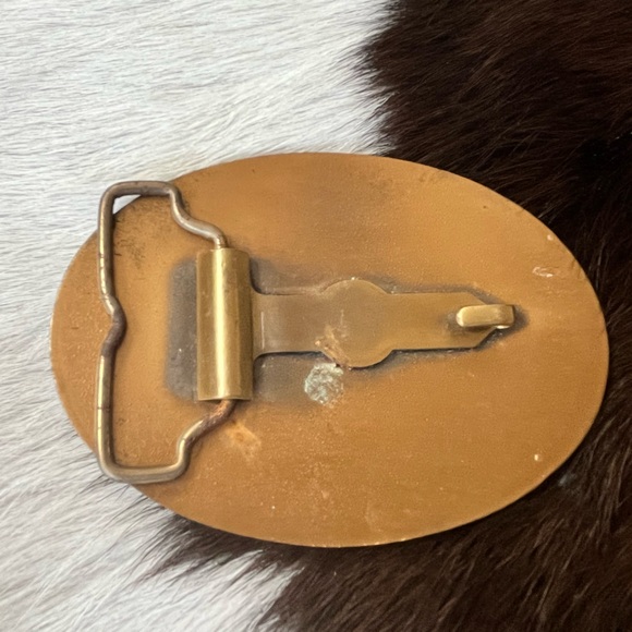 Vintage VTG Monfort Belt Buckle Bronze Color - Picture 3 of 3